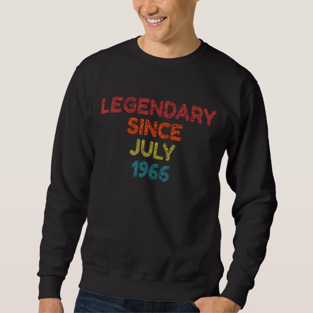 Legendär seit Juli 1966 Retro Birthday Sweatshirt (Vorderseite)