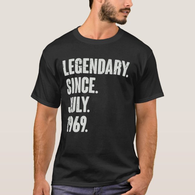 Legendär seit Juli 1969 53 Jahre alt 53. Geburt T-Shirt (Vorderseite)