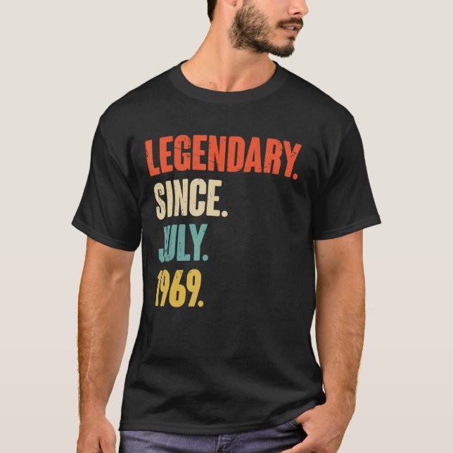 Legendär seit Juli 1969 53 Jahre alt 53. Geburt T-Shirt (Vorderseite)