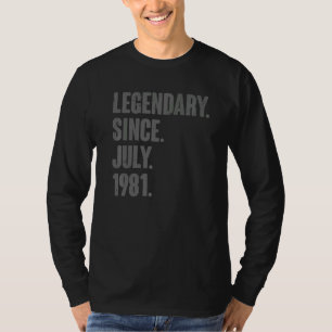 Legendär seit Juli 1981 41 Jahre 41. Geburtstag T-Shirt
