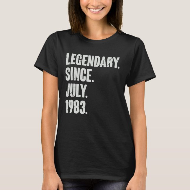 Legendär seit Juli 1983 39 Jahre alt 39. Geburtsta T-Shirt (Vorderseite)