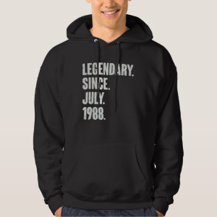 Legendär seit Juli 1988 34 Jahre alt 34 Jahre Hoodie