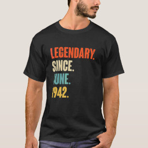 Legendär seit Juni 1942 80 Jahre alt 80. Geburt T-Shirt