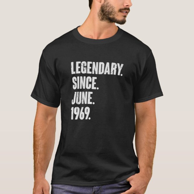 Legendär seit Juni 1969 53 Jahre alt 53. Geburt T-Shirt (Vorderseite)