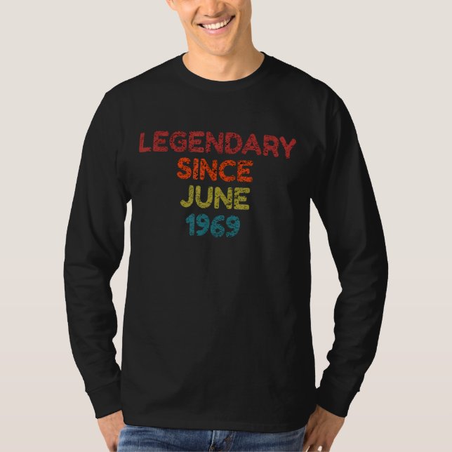 Legendär seit Juni 1969 Retro Birthday T-Shirt (Vorderseite)