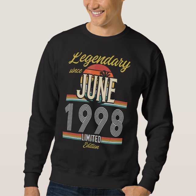 Legendär seit Juni 1998 Vintag Sweatshirt (Vorderseite)