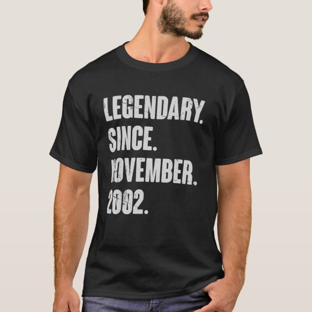 Legendär seit November 2002 20 Jahre alt 20. T-Shirt (Vorderseite)