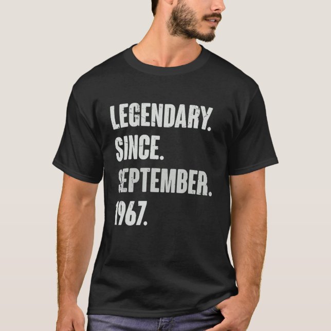 Legendär seit September 1967 55 Jahre alt 55th B T-Shirt (Vorderseite)