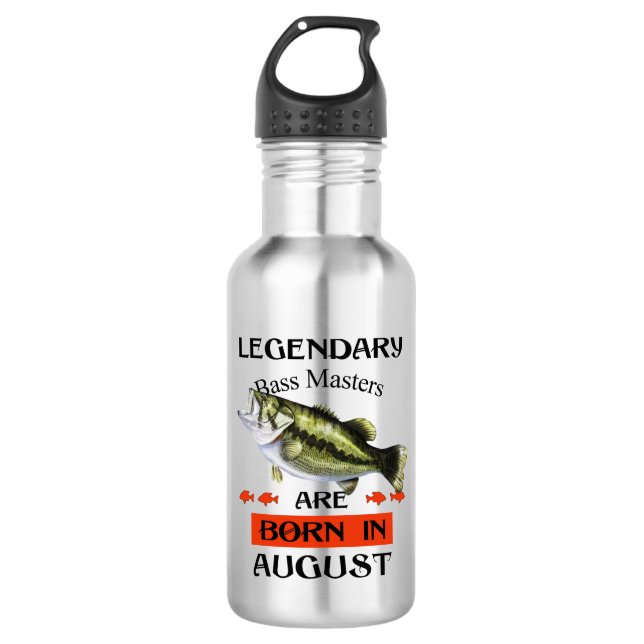 Legendäre Bassmeister sind im August Geboren Edelstahlflasche (Vorderseite)