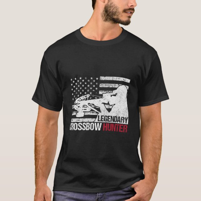 Legendäre Crossbow Hunter Jagd T-Shirt (Vorderseite)