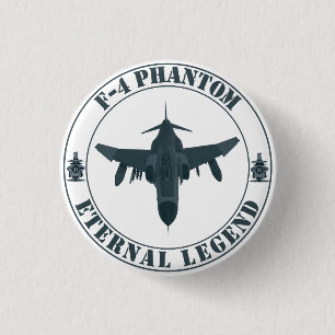 Legendäre F-4 Phantom Fighter Aircraft Button
