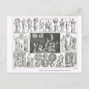Legendäre Figuren aus der griechischen und römisch Postkarte