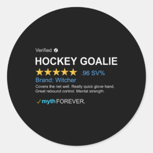 Legendäre Herren-Eishockey-Torhüter-Schlittschuhe- Runder Aufkleber
