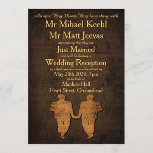 Legendäre Liebe Gay Wedding Reception Einladung