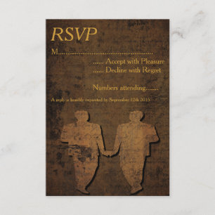 Legendäre Liebe Gay Wedding RSVP Karte