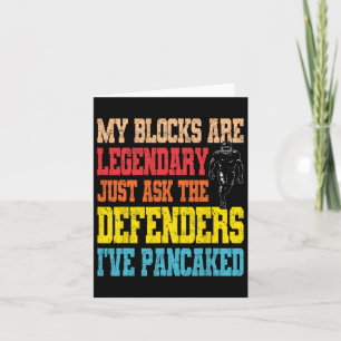 Legendäre Pfannkuchen-Blocks Lineman Lustiges Fußb Karte