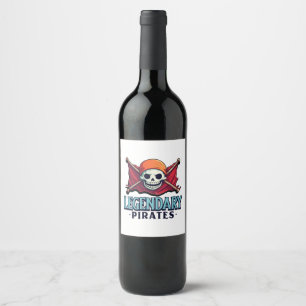 Legendäre Piraten Weinetikett