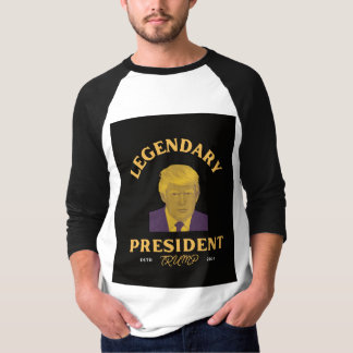 Legendäre Präsidentin 3/4 Sleeve Raglan T - Shirt