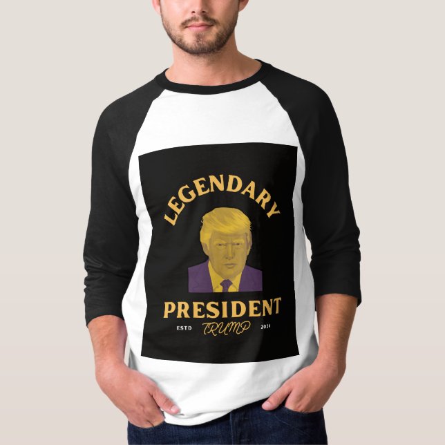 Legendäre Präsidentin 3/4 Sleeve Raglan T - Shirt (Vorderseite)