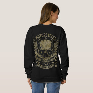 Legendäre Reiter Motorrad Totenkopf Vintage Biker Sweatshirt