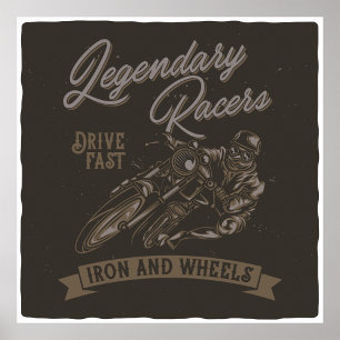 Legendäre Rennfahrer-Poster Poster
