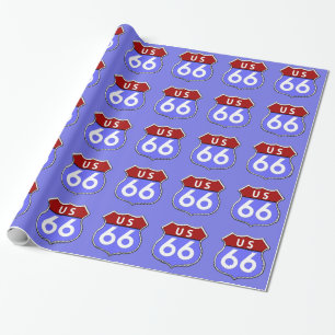 Legendäre Route 66 Road Sign Gift Wrap Geschenkpapier
