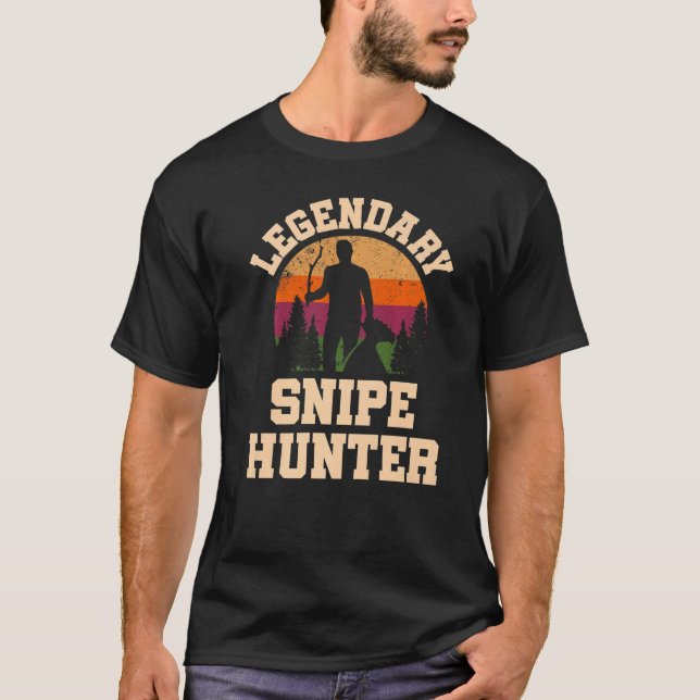 Legendäre Snipe Hunter Snipe Jagd T-Shirt (Vorderseite)