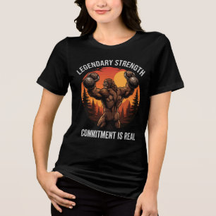 Legendäre Stärke Verpflichtung ist Real Gym Lebe Tri-Blend Shirt
