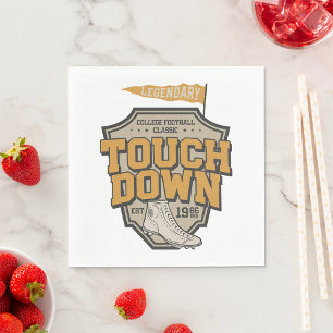 Legendäre Uni Fußball Touch runter Serviette