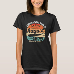 Legendäre Vintage-43-Geburtstage wurden im August T-Shirt