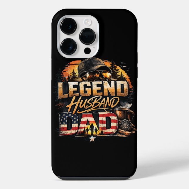 Legendärer Ehemann Vater iPhone Hülle (Rückseite)