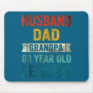 Legendärer Ehemann Vater Opa 63 Design Mousepad