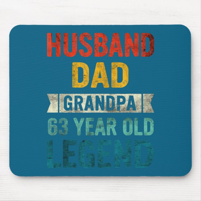 Legendärer Ehemann Vater Opa 63 Design Mousepad (Vorne)