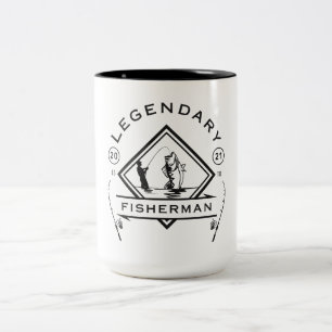 Legendärer Fischer, gegründet 2021 Zweifarbige Tasse