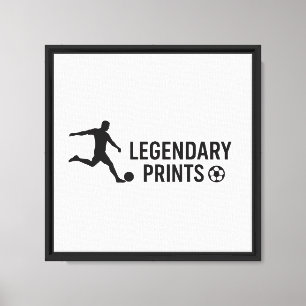 Legendärer Fußballdruck – Minimalistischer Fußball Leinwanddruck