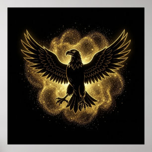 Legendärer illyrischer Souverän-Adler-Kosmisches-N Poster