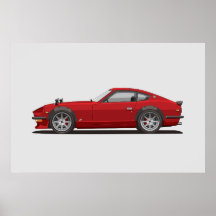 Legendärer Klassiker Roter 240z Fairlady Käfer Pos