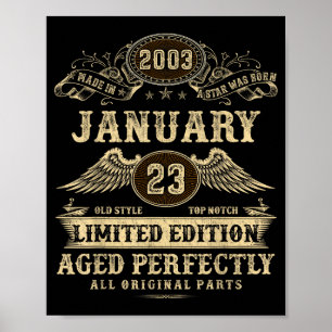 Legendärer Mann, geboren im Januar 2003, 23. Gebur Poster