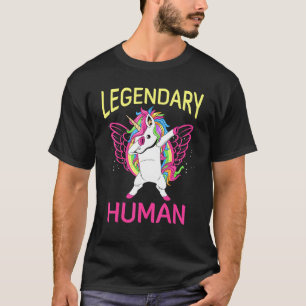 Legendärer menschlicher Dabbing tanzender Einhorn- T-Shirt