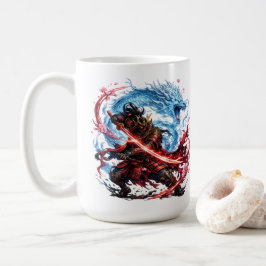 Legendärer Samurai & Blauer Drache Becher | Japani Kaffeetasse