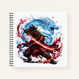 Legendärer Samurai & Blue Dragon Becher | Japanisc Notizbuch