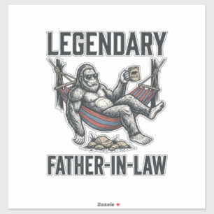 Legendärer Schwiegervater Sasquatch Vintage-Shirt Aufkleber