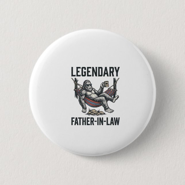 Legendärer Schwiegervater Sasquatch Vintage-Shirt  Button (Vorderseite)