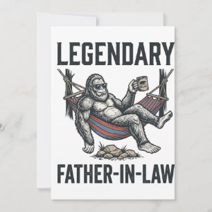 Legendärer Schwiegervater Sasquatch Vintage-Shirt Einladung