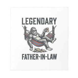 Legendärer Schwiegervater Sasquatch Vintage-Shirt  Notizblock