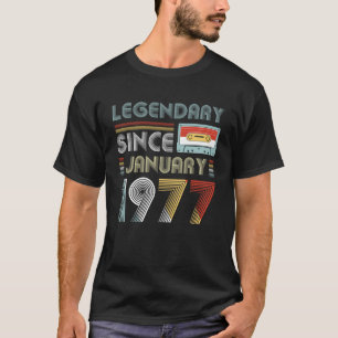 Legendärer seit Januar 1977 Geburtstag Vintag T-Shirt