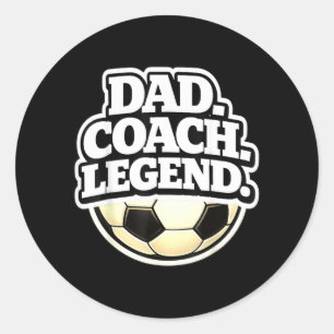 Legendärer Vater-Trainer Lustiger Fußball-Vater Runder Aufkleber