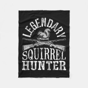 Legendäres Eichhörnchen-Jäger-T-Shirt Jagd Funny V Fleecedecke