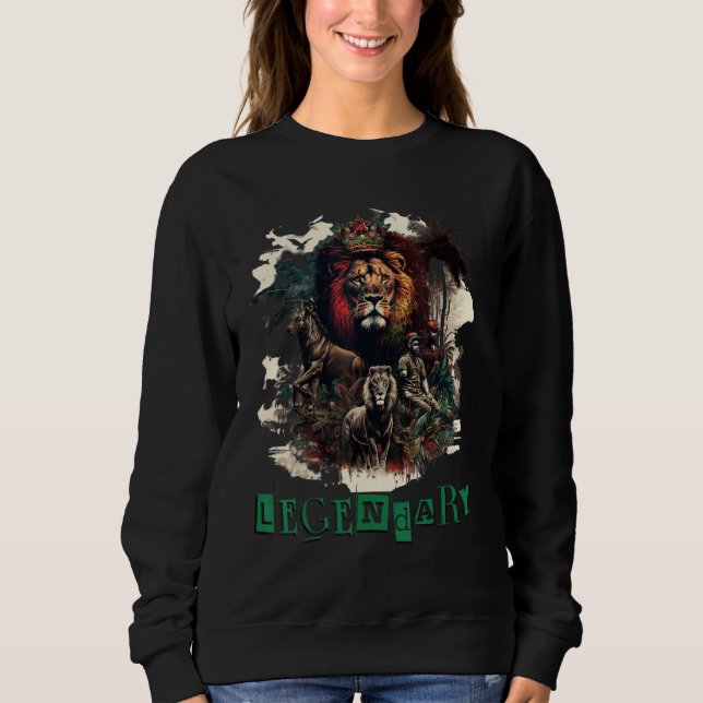 Legendäres Erbe des Löwen Digitale Kunst GRAPHIK Sweatshirt (Vorderseite)