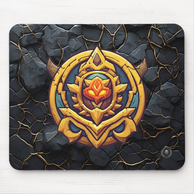 Legendäres Rang-Gamer-Emblem Mousepad (Vorne)